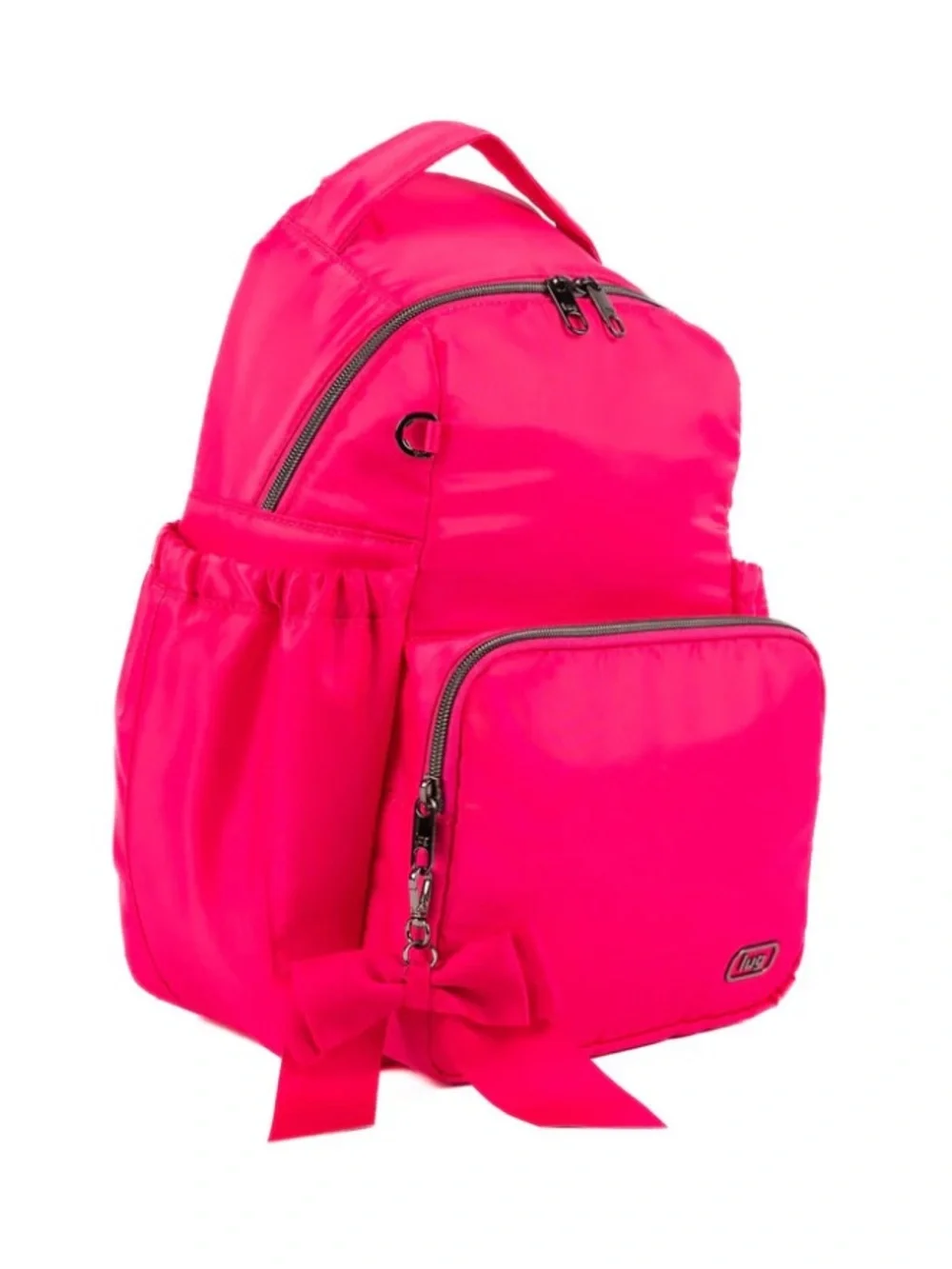 Lug Pattycake Backpack with Bow Rosette Pink